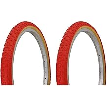 Lowrider Tire Set. 2 Tires. Two Tires Duro 20" x 1.75" Red/Gum Side Wall Bike Tires, Bike Tires, Bicycle Tires, BMX Bike Tires, Chopper Bike Tires