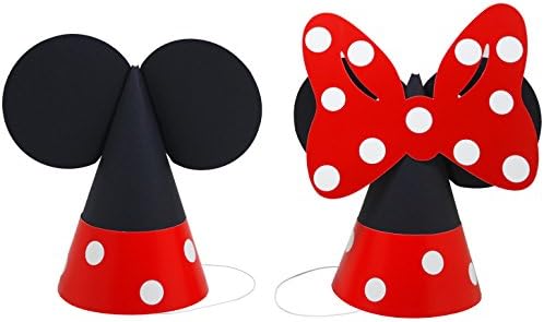 QMZ Party Cone Hats Paper hats for kids Birthday Party Supplies, 4 PCS