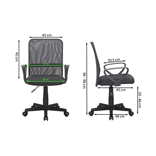 Cadeira De Escritório Home Office Executiva Giratória TL-CDE-04-1 Trevalla Preta