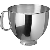 Lavabile in lavastoviglie KitchenAid K5THSBP Ciotola, Accessorio per Robot da Cucina KitchenAid, 4.8 L - Acciaio lucidato