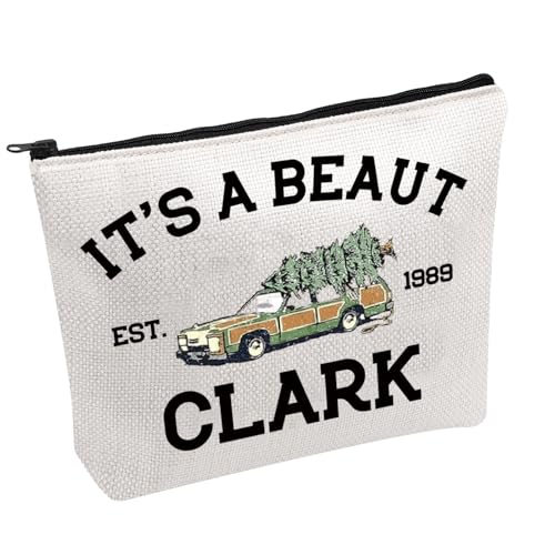 PWHAOO Funny Christmas Cosmetic Bag It's a Beaut Clark Est 1989 Cosmetic Bag Christmas Movie Lover Gift (Beaut Clark B)
