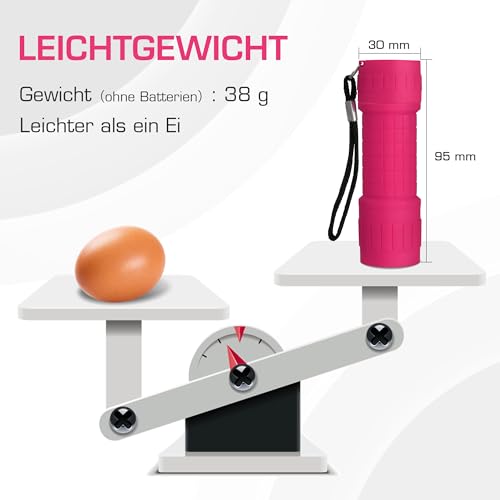 EverBrite Mini LED Taschenlampe 6-tlg. kleine Taschenlampe mit 18 AAA Batterien VORMONTIERT, Mitgebsel Geschenke, Handlampe für Notfall, Outdoor, Wandern, Camping