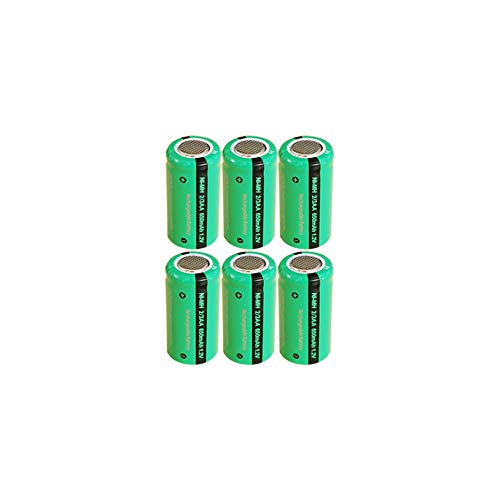 Nimh 2/3Aa Rechargeable Battery 1.2V 650Mah,Pack Of 6Pc #TOP9
