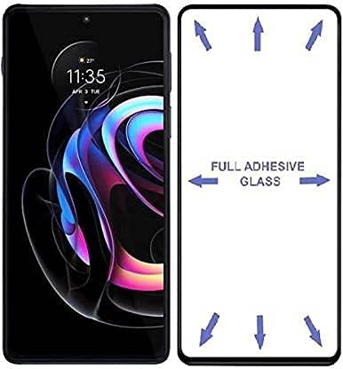 Image of Screen Protector for Motorola Moto Edge 20 Fusion 5G Black Tempered Glass Edge-to-Edge 6D Screen Guard With Installation Kit