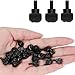 Impnit 24 Pcs Computer Case Thumb Screws(6-32Thread, M3.5x6) PC Case Fastener Thumb Screws,for Cover/Power Supply/PCI Slots/Hard Drives 6-32 Thread Screws Black