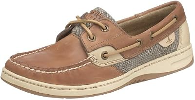 Sperry Women's Bluefish Boat Shoe, Linen/Oat, 7.5