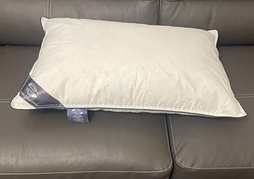 JH* Luxury Duck Feather Pillows (pack of 1)Extra Filled, finished with piped edges (white/cream)