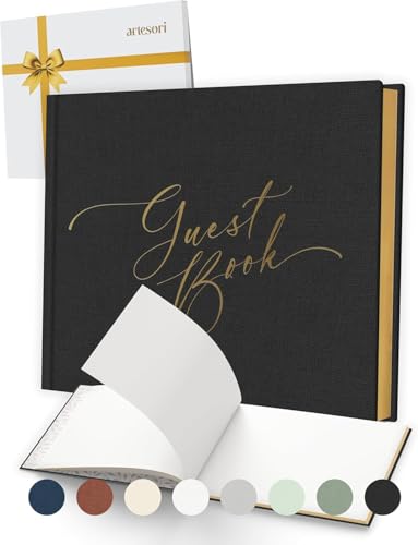 ARTESORI Black Wedding Guest Book