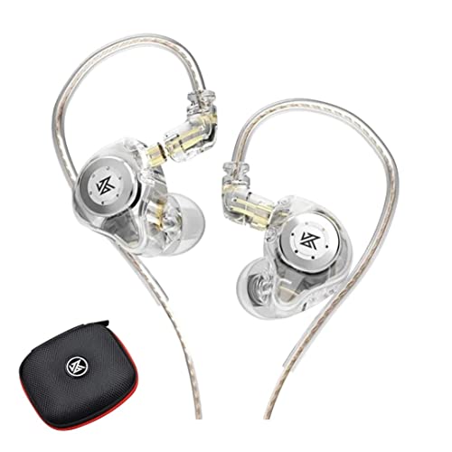 Fone de Ouvido KZ EDX Pro Retorno de Palco Ponto Case Brinde (Transparente Sem Microfone)