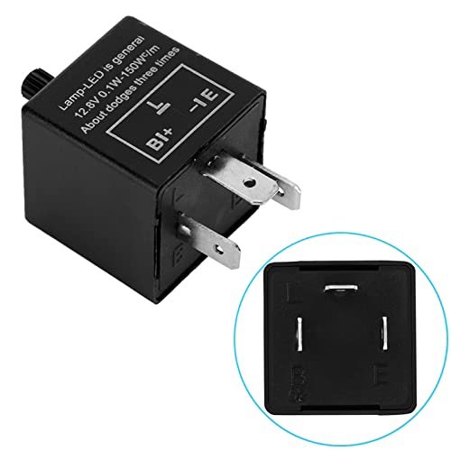 12V 3 Pin Led Flasher Relay, Cf13-Jl02 Adjustable Electronic Flasher For Led Turn Signal Light Bulbs Hyper Blink #TOP5