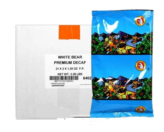White Bear Medium Roast Filter Pack Coffee for Drip Coffee Brewers, 1.5 ounce packet / 42 Count Case (1.5 Ounce Filter, Regular)