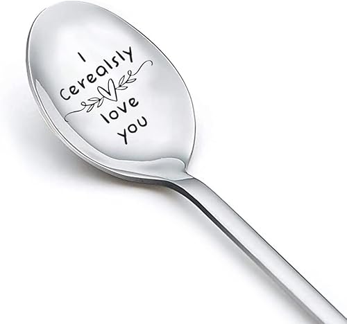 Regalos divertidos para hombres y mujeres, regalos de cuchara I Cerealsly Love You para ella, él, marido, regalos de esposa, ideas de regalo de