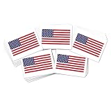 American Flag Temporary Tattoos/Perfect for 4th July - Memorial Day - Veterans Day/Patriotic Body Art/Skin Safe/Removable (American Flag 25pk)