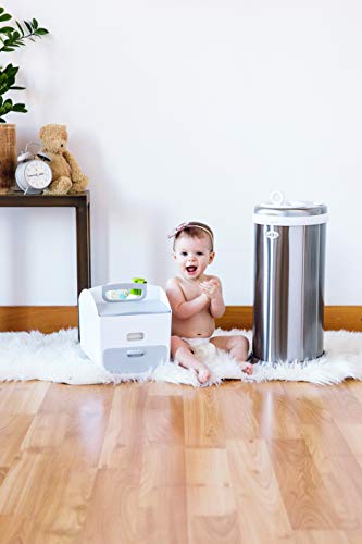 Image of Ubbi Steel Diaper Pail, Odor Locking, No Special Bag Required, Award-Winning, Registry Must-Have, Chrome