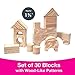 Edushape Wood-Like Soft Blocks, 30 Pieces - Nurture Imagination and Spark Creativity Toys Ideal Birthday Present - for Kids Aged 3+