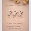 LUCKYJEWUS 925 Sterling Silver Nose Rings Studs Set for Women, Hypoallergenic Nose Piercing Jewelry, L Shaped CZ Diamond Nose Studs, 18G/20G/22G/24G (White Gold, 3pcs - 18G - (2mm 2.5mm 3mm)) #2