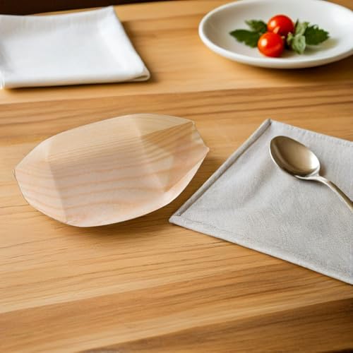 Platos desechables de madera robustos que no se doblan para pícnics y catering 7