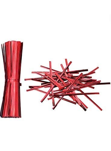 Aluminum Metallic Mix Chocolate Twisters Ribbon Ties Twist Ties Chocolate Decorating Tool (Pack of 400 Pieces)