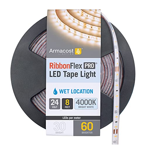 Image of Armacost Lighting RibbonFlex Pro Bright White (4000K), 60LEDs /M, 2.5M, 24V Outdoor Tape Light 155410