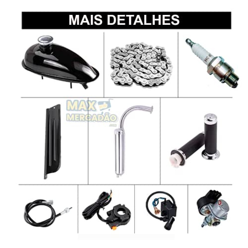 Kit Motor de Bike Motorizada 80cc Completo (Prata)