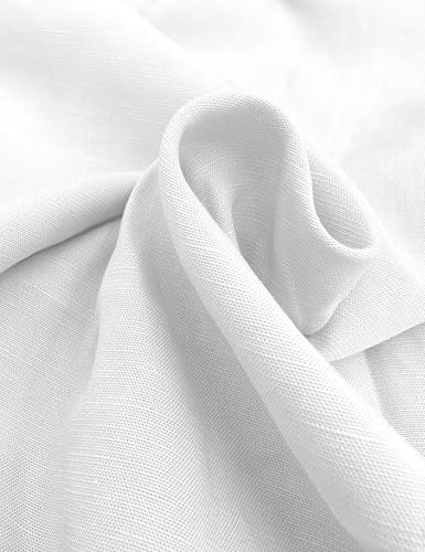 Image of VIUTIL Womens Summer Linen Mini Dress Boat Neck Low Back Sleeveless Tank Dresses with Pockets 2026 Vacation Outfits, Snow White, Large