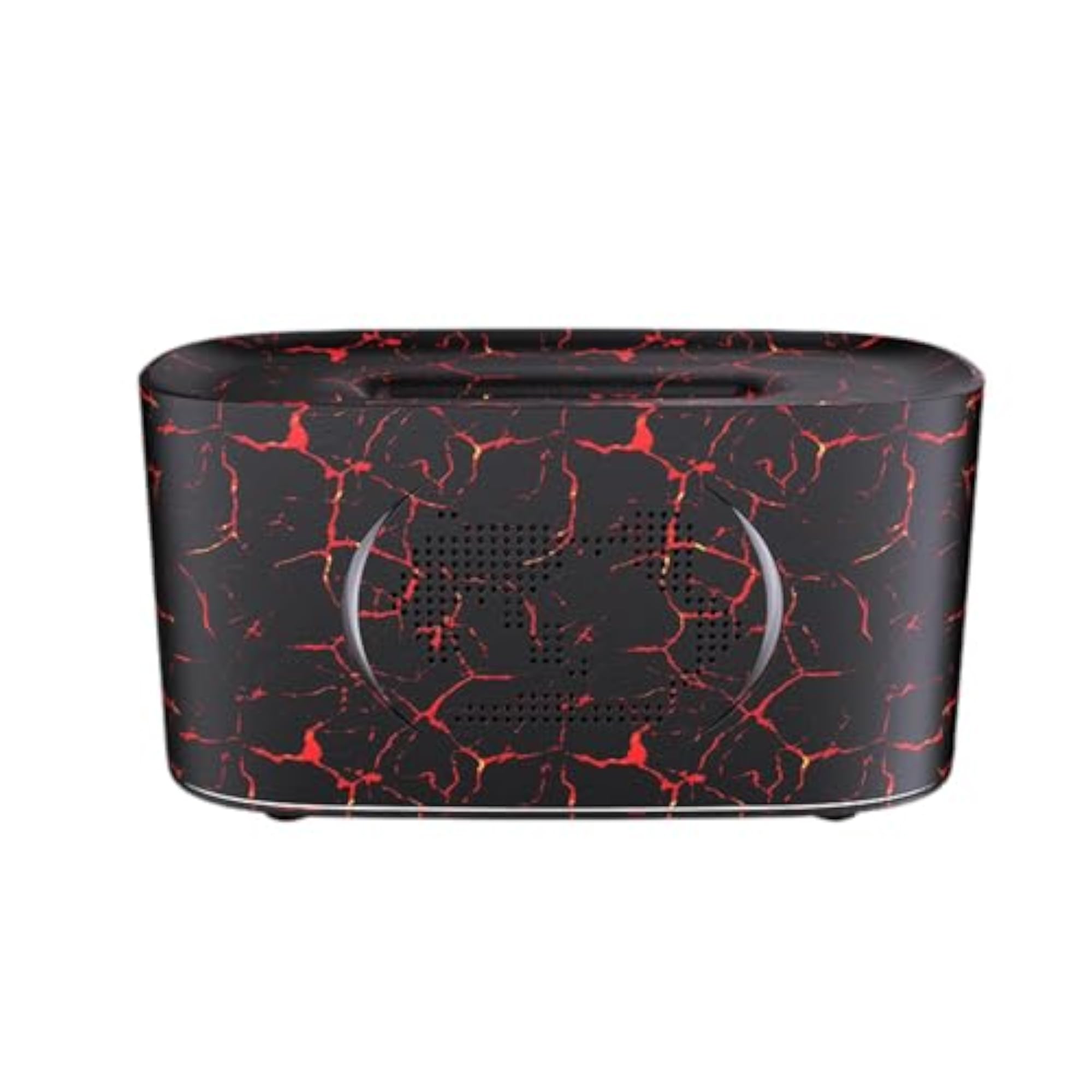 Noiseless Essential Oil Diffuser with Simulated Flame, Black Crack