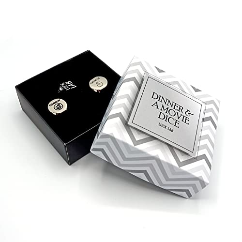 Luck Lab Dinner And A Movie Decider Dice - Date Night Dice With A Bonus Velvet Storage Bag #TOP1