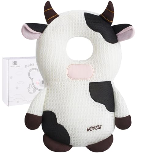 Image of Bebamour Baby Walkers Head Protector Toddler Adjustable Baby Safety Pad Backpack Wear for Crawling (New White)