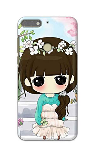 Image of PRINTFIDAA Cartoon Girl Printed Designer Hard Back Case Cover for Honor 7C / Huawei Y7 Prime (2018) / Huawei Y7 (2018) / Nova 2 Lite -(SF) MVN1009