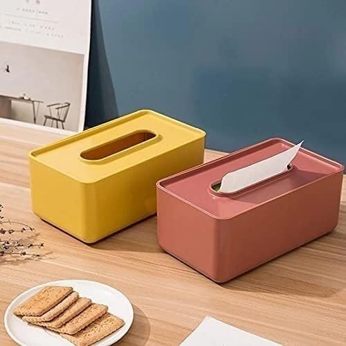 Tissue Holder Dispenser, Tissue Holder， Tissue Box Wet Tissue Box Plastic Desktop Seal Wipes Paper Storage Box Dispenser Holder Household Plastic Dust-proof Napkin Organ(Color:Red)(Color:Red) (Color :