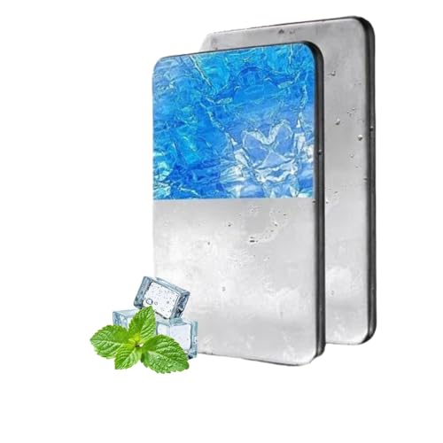 Lapakey強力保冷剤 驚異の保冷力 2個セット【倍速凍結&長時間保冷】ステンレス製アイス保冷剤 コンパクト ポータブル長持ち 繰り返し使用可 防災用にも最適 (大きな広場,2パック)