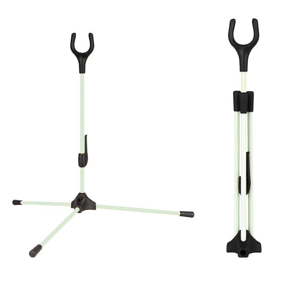 MiOYOOW Archery Bow Stand, Foldable Longbow Holder Recurve Bow Bracket with Anti-Slip Base for Outdoor Hunting Shooting