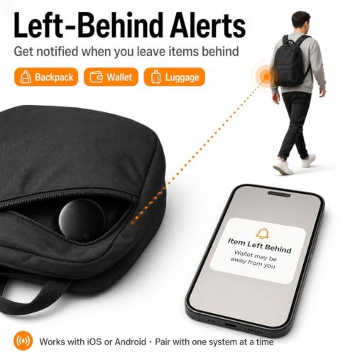 Image of GPS Tracker for Vehicles No Subscription, iOS & Android Dual System | Precise Location Car Tracker Tag, IP66 Bluetooth Tracker Device for Key, Luggage, Wallet, Kid and Pet (2-Pack)