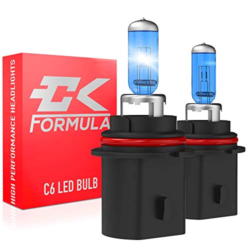 CK Formula 9007/HB5 Halogen High and Low Beam Headlight Bulb 5000K 12V 65W/55W Super White Auto Light Headlamps Replacement, 2 bulbs