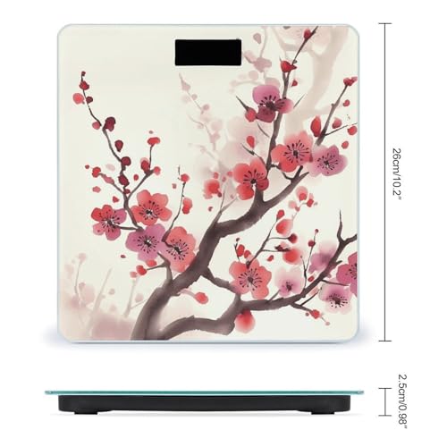 Báscula Digital Corporal con Diseño Floral Japonesa miniatura 2
