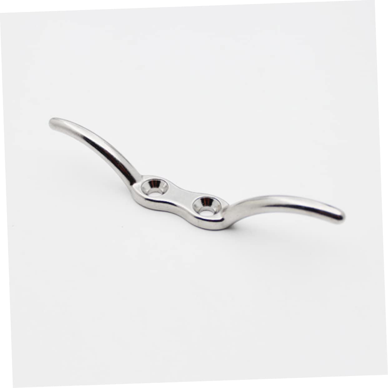 HANABASS Boat Anchor Rope Cleat Stainless Steel Marine Yacht Line Flag Anchor 4 Inch Durable Dock Deck Cleat 2 Bolt Holes