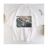 Homeilteds Letnie nadrukowane dziewczyna siedząca T-shirt damskie topy wygodne (kolor: 3933, rozmiar: S.)