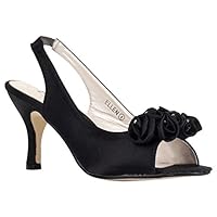 Core Collection New Womens Ladies Low Heel Bridal Prom Party Bridesmaid Sandal Shoes Size 3-8 Black