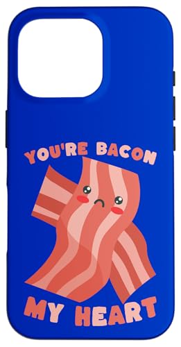 Carcasa para iPhone 16 Pro You'Re Bacon My Heart Sad Kawaii Juego de Palabras