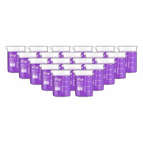 Image of VVS Borosilicate Glass Beaker 100ml pack of 20 of For School College, Lab Laboratry and professional use