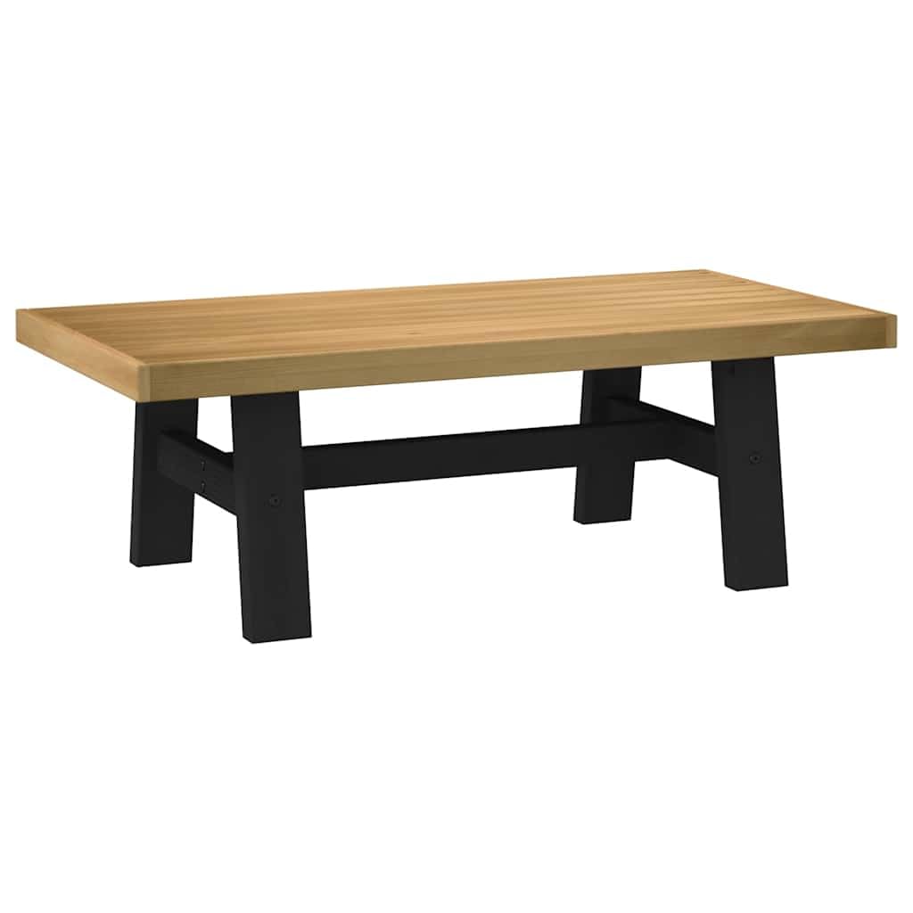 Mesa de centro NOAIN patas en forma de A, 120 x 60 x 40 cm, madera maciza de pino, mesa de café robusta para salón, mobiliario moderno
