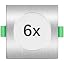 230v Square Nickel 6 Pack