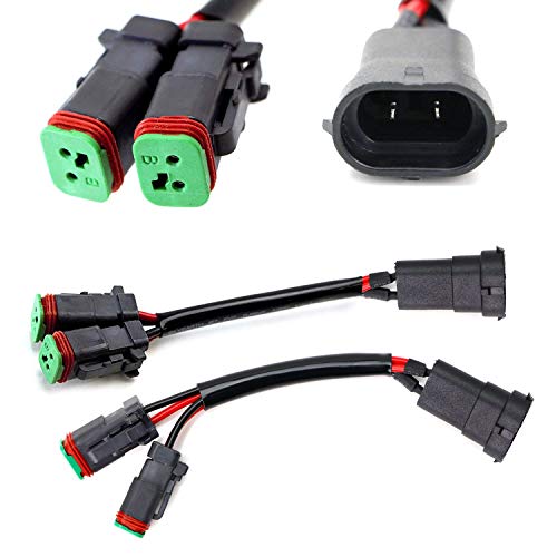 Adaptadores Y-Shape Duales H11 H8 a Deutsch DT DTP miniatura 1