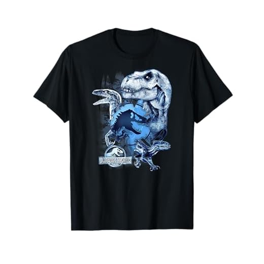 Jurassic World 2 Blue Shading Dinos Shred Graphic T-Shirt