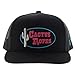 HOOEY Cactus Ropes Circle Patch Trucker Hat for Men – Adjustable Snapback Mesh Baseball Cap - Breathable Mesh - Western Trucker Hat for Ranch, Work, & Everyday Wear - One-Size - Black/Pink