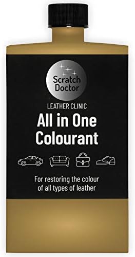 Scratch Doctor All in One Leather Colourant Self Seal Leather Dye Repair Paint for Furniture, Sofas, Car Seats (Black, 250ml)