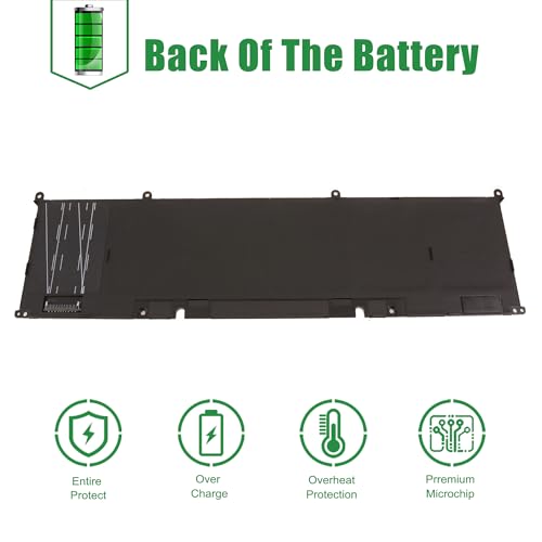 Image of P0FWH CPX-HGJCY 90Wh Laptop Battery Replacement for Dell inspiron 16 5630 7620 7630 7640 2-in-1 Series Notebook HGJCY 0M9DG0 M9DG0 Black 11.7V 7692mAh