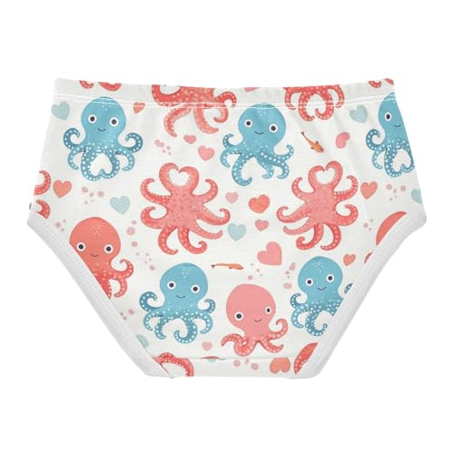 Wusikd Octopus Girls' Underwear Cotton Colorful Girls Briefs Soft Toddler Underwear 2T2