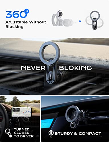 Lisen Fits Magsafe Car Mount For Iphone Holder [20 Strongest Magnets] Magnetic Phone Holder For Car Vent Car Accessories Cell Phone Holder Mount For Iphone 14 13 12 Pro Max Mini Plus Magsafe Case #TOP2