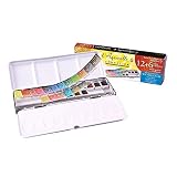 Includes a travel brush and built in palette